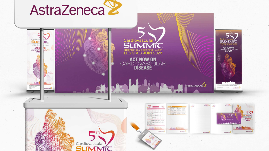 Summit mockups — backdrop, banners, stationery and badges